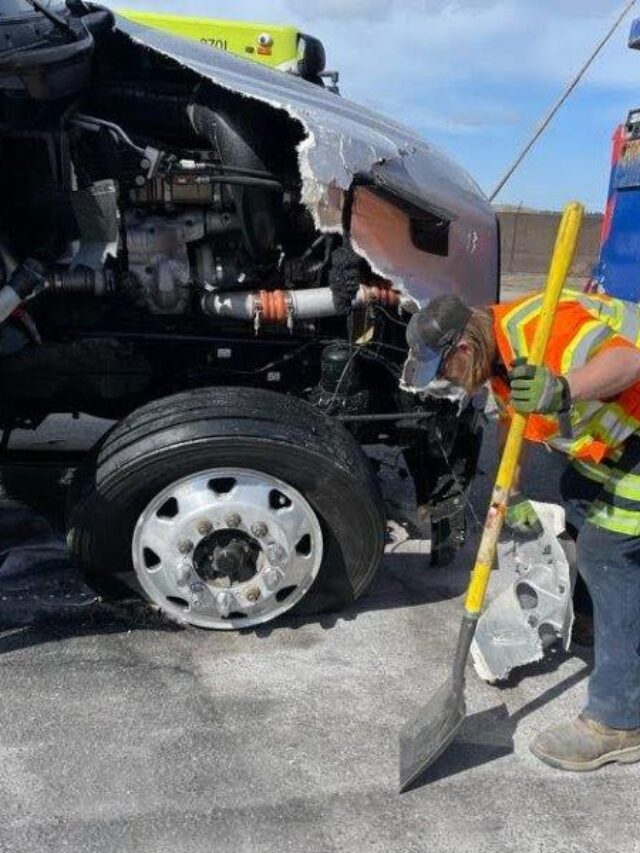 Semi-Truck Accident Causes Big Fuel Spill